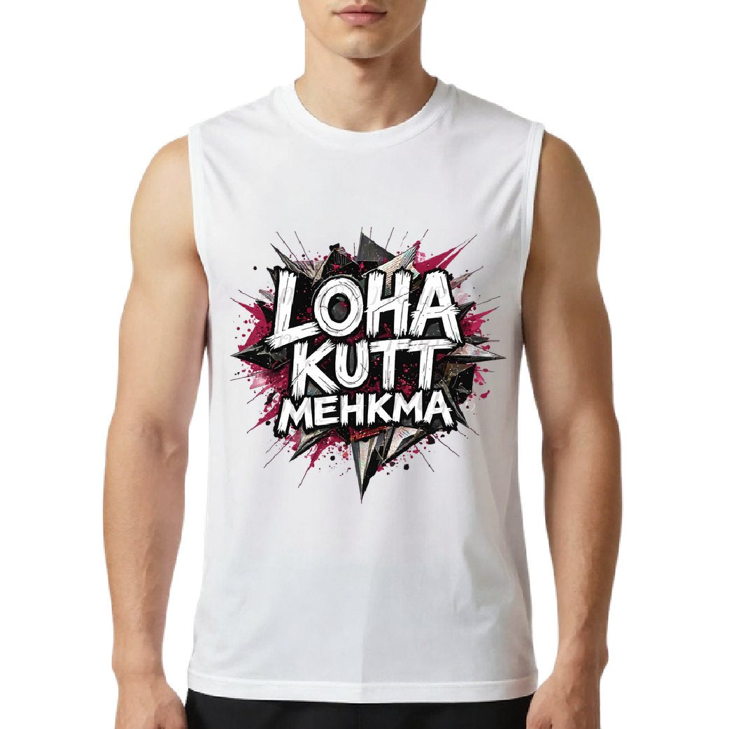 Loha Kutt Mehkma - Sleeveless Tee (Red - White)