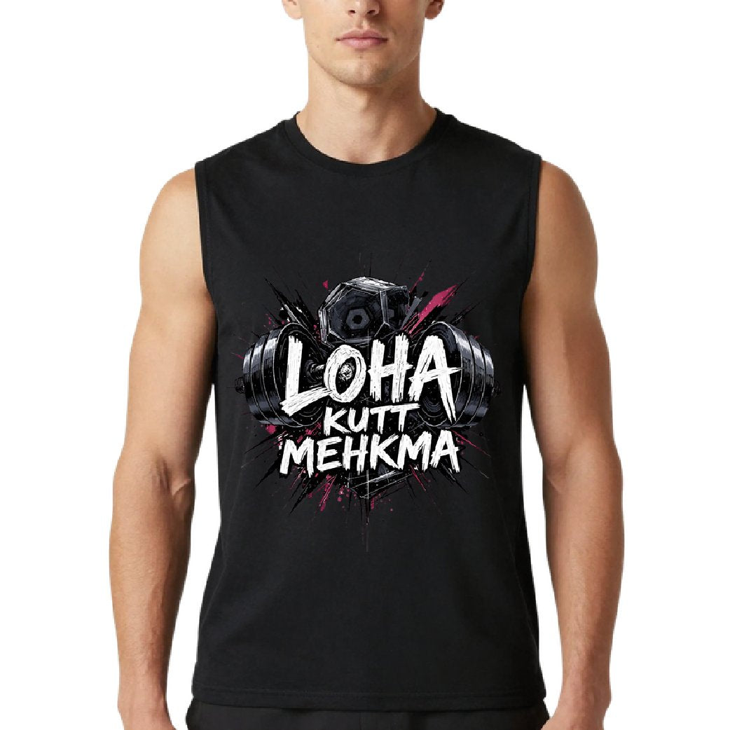 Loha Kutt Mehkma - Sleeveless Tee (Red - Black)
