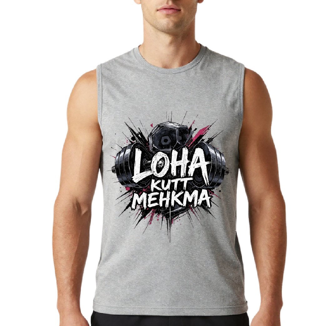 Loha Kutt Mehkma - Sleeveless Tee (Red - Black)