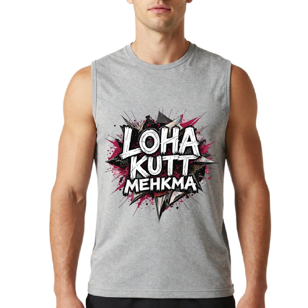 Loha Kutt Mehkma - Sleeveless Tee (Red - White)