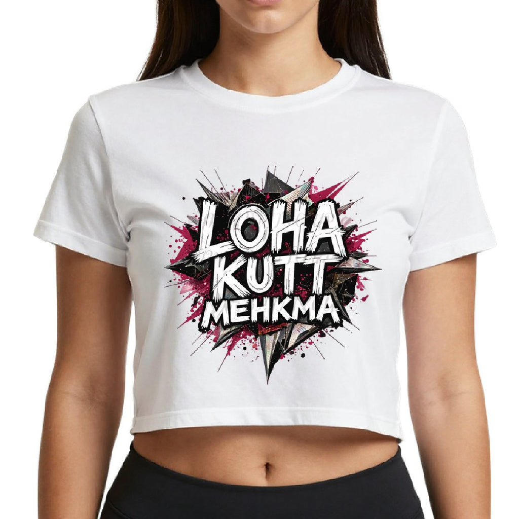 Loha Kutt Mehkma - Crop top (White - Red)